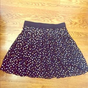 DKNY Polka Dot Silk Blend Skirt